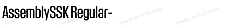 AssemblySSK Regular字体转换 AssemblySSK Regular字体转换